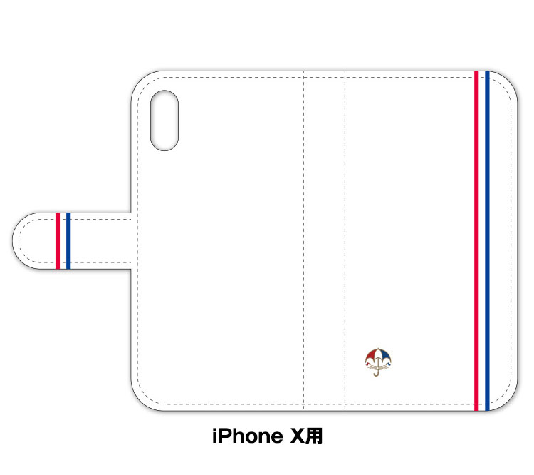 【商品名】2021手帳型スマホケース〈ストライプ：ブルー/ホワイト〉