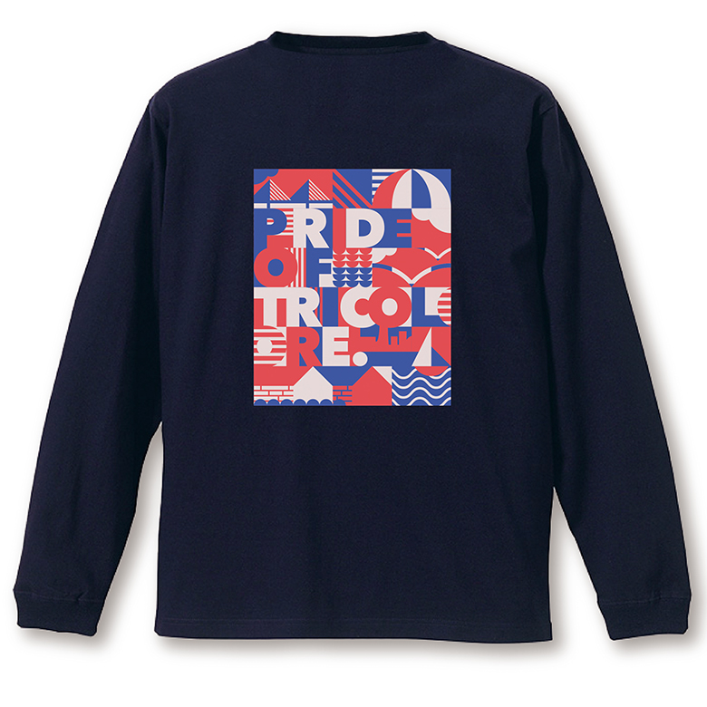 YOKOHAMA グラフィック ロングTシャツ ネイビー