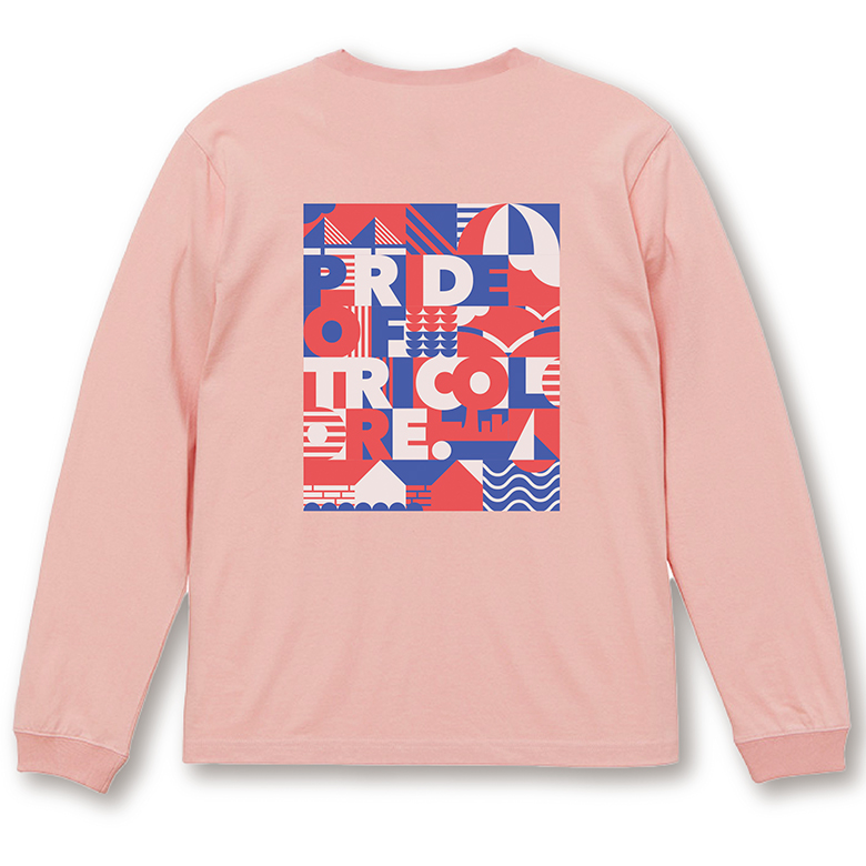 YOKOHAMA グラフィック ロングTシャツ ピンク