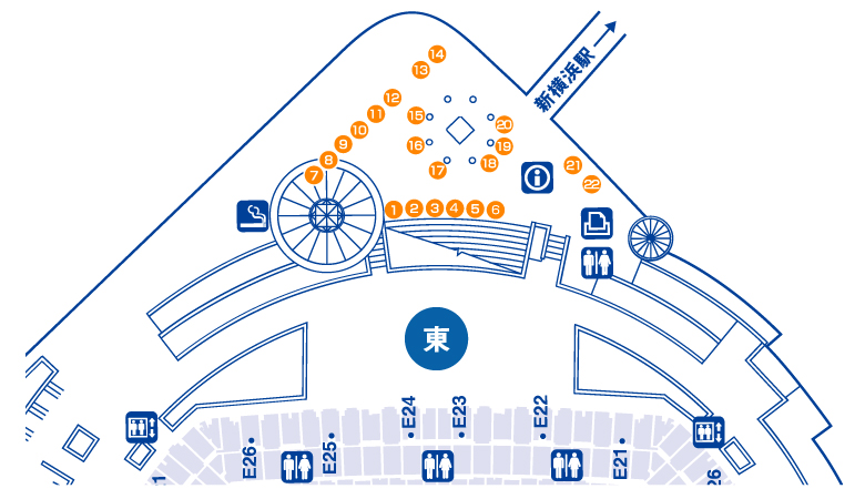 トリコロールランド(東ゲート広場)マップ