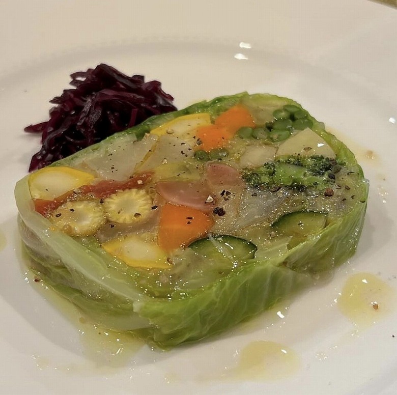野菜のテリーヌ フランスパン付き