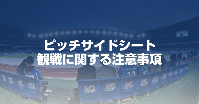 「ピッチサイドシート」観戦に関する注意事項